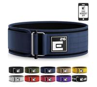 Cinturón de levantamiento de pesas autoblocante - Cinturón premium para atletas olímpicos de levantamiento de pesas - Cinturón de levantamiento de pesas para hombres y mujeres (Blue, XL)