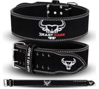 Cinturón de levantamiento de pesas para hombres y mujeres, cinturón de gimnasio de cuero genuino con espalda de 4 pulgadas de ancho y soporte central para levantamiento de pesas, levantamiento de