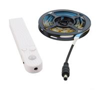 Cinturón de luz LED con sensor de movimiento para cama y gabinete, funcionalidad de batería (luz cálida)