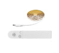 Cinturón de luz LED de inducción automática para fondo de cama y gabinete con sensor de cuerpo humano y sistema alimentado por batería (luz blanca3M)