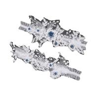 cinturón de medias, Wedding Garters Pearl Pendants Blue White 40-60cm(Blue-Pearl)