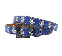 Cinturón de moda con diamantes de imitación para jeans y vestidos, cinturón vintage con ojales grandes con tamaño ajustable para adultos, unisex, vintage