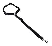 Cinturón de nailon ajustable para perro, arnés de seguridad profesional para coche, suministros para mascotas (negro)