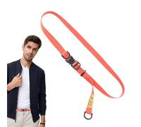 Cinturón de nailon para senderismo, cinturón de nailon ajustable al aire libre, cinturón de cintura para hombre, versátil y resistente para camping, escalada, senderismo, Naranja1, Refer to