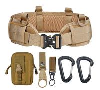 Cinturón De Operador Liberación Rápida, Asalto Táctico Nailon, Diseño Versátil 2 En 1, Elementos Esenciales Entrenamiento Al Aire Libre Ajustables(7 Pieces in Khaki)