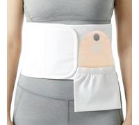 Cinturón de Ostomía Ajustable, Cinturón Ostomía con Bolsillo Oculto, Orificio de 8 Cm, Faja de Estoma Abdominal para Colostomía/Ileal/Urostomía, Postoperatorio(Medium)