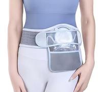 Cinturón de Ostomía Ajustable, Faja para Colostomía con 80 Bolsas Transparentes, 2 a 6 Cm de Diámetro, No Requiere Corte, Previene la Hernia Paraestomal(Medium)