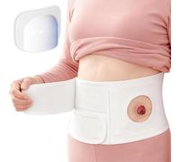 Cinturón de Ostomía, Faja para Colostomía Ajustables, Faja de Estoma Abdominal con Orificio de 8 Cm para El Cuidado Posoperatorio, Protege la Bolsa de Ostomía(Medium)