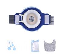 Cinturón de Ostomía Unisex, Cinturón de Soporte de Ostomía con Orificio Recortable, Fajas Lumbares con 40 Bolsas Transparentes para Pacientes con Colostomía(L)
