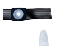 Cinturón de Ostomia Unisex, Fajas para Colostomia con 50 Bolsas Transparentes para Pacientes con Colostomía para Prevenir la Apertura del Estoma(Black)