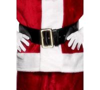 Cinturón De Papá Noel De Plástico Negro Accesorio De Disfraz Navideño 150cm