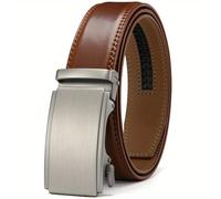 Cinturón de para Hombres - Cinturón de Cuero de Vaca de Segunda Capa para Hombres 1 3/8" para Pantalones de Vestir - Cinturón Microajustable que se a Todo, Elección Ideal para Regalos