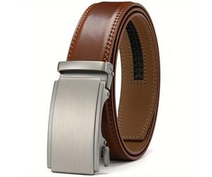 Cinturón de para Hombres - Cinturón de Cuero de Vaca de Segunda Capa para Hombres 1 3/8" para Pantalones de Vestir - Cinturón Microajustable que se a Todo, Elección Ideal para Regalos