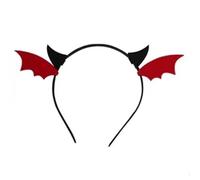 Cinturón de pelo Diadema con alas de diablo for disfraz de Halloween, accesorios de vestir for mujeres y niñas, for fiesta, cosplay, mascarada Accesorios para el cabello(Black horn red wings)