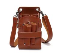 Cinturón de Peluquería Bolsa de almacenamiento for tijeras peluquería Pet Teacher Bolsa Profesional para Tijeras(marrón)