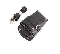 Cinturón de Peluquería Bolsa de bolsas for tijera for peluquería cuero Bolsa Profesional Para Tijeras(Gray)