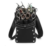 Cinturón de Peluquería Crossbody Hairdressing Scissors Pet Tool Storage Bag Bolsa Profesional para Tijeras(Schwarz)