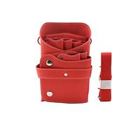 Cinturón de Peluquería Picsors Bolsa de cintura hombro Kit piezas Pet Groomer bolsas Bolsa Profesional Para Tijeras(Rouge)