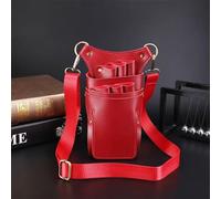 Cinturón de Peluquería Riñonera de hombro for guardar tijeras peluquero Bolsa Profesional para Tijeras(Rouge)