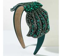 Cinturón de perforación de cristal, Diadema con lazo de diamantes de imitación de gran tamaño for mujer, tocado elegante con joyas(GN8)