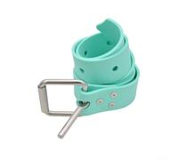 Cinturón de pesas profesional de silicona con hebilla de acero inoxidable para actividades de buceo y buceo libre, longitud personalizable 1,5 m (130 cm, verde)