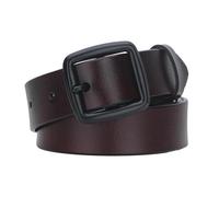 Cinturón de piel auténtica para mujer con hebilla de pasador, Café, 110 cm