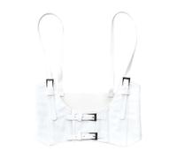 Cinturón de piel para debajo del pecho, estilo punk, para mujeres y niñas, Blanco, 60