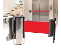 Cinturón de precaución de Montaje en Pared retráctil - 3/5/10M Barrera de cinturón montada en Pared, Interior y Exterior Cinta de no Cruzar para barreras de Control de multitudes y divisores de línea