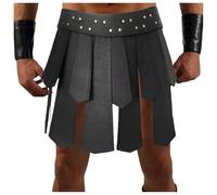Cinturón de PU para hombre Gladiator Rock Romano Luchador Guerrero Armaduras Blindajes Correa de cuero ajustable Ancha con hebilla Ropa de fiesta para clubes Ropa de cuero sintético Rock Armadura para