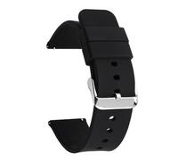 Cinturón de reemplazo rápido de goma, Correa de silicona Correa de reloj de liberación rápida Reloj activo 14/16/18/19/20/21/22/24 mm Banda de goma Mujeres Hombres Correa de pulsera de repuesto(Black
