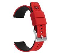 Cinturón de reemplazo rápido de goma, Correa de silicona Correa de reloj de silicona de goma 22 mm 20 mm Correa de reloj de liberación rápida Correa de reloj for hombres Mujeres Gris Azul Verde(Red,22
