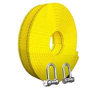 Cinturón De Remolque Correa De Recuperación Correa ，para Remolcar Vehículos Pesados De hasta 12 Toneladas (4 M De Largo), con 2 Ganchos De Seguridad para Automóviles (Color Amarillo)(5m)