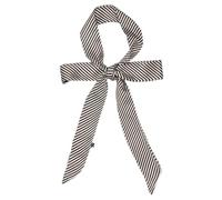 Cinturón de satén para mujer, 5 cm x 195 cm, banda de seda de imitación, bufanda larga, vestido, cintura, sombrero, accesorios, Black Creamy White Stripes Jz-s1, 5cm*195cm