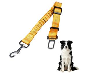 Cinturón de seguridad ajustable para perros de todos los tamaños con amortiguación y conector ISOFIX para perros - Cinturón de seguridad para perro coche para viajar de forma segura en cada viaje