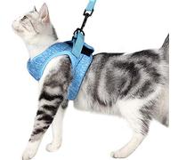 Cinturón de seguridad antiescape para gatos con correa, chaleco suave ajustable de 360°, cinturón de seguridad para gatitos y perros, correa fuera de la marcha, arnés para gatos, para gatitos