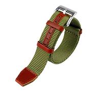 Cinturón de seguridad de 0.787 in y 0.866 in, nailon de cuero para correa NATO Zulu, correa de reloj pesada, pulsera de repuesto para reloj Seiko Fit para correa de reloj James Bond (color: hebilla