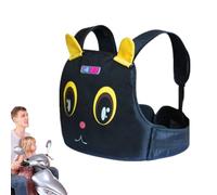 Cinturón de seguridad para bicicleta eléctrica, arnés de seguridad para niños, transportador integrado con estructura adorable, correa para motocicleta, accesorio para patinete con estilo ajustable
