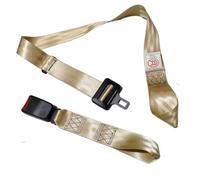 Cinturón de seguridad portátil de dos puntos, triciclo eléctrico, ambulancia, camilla, silla de ruedas, cama de hospital, seguridad para discapacitados, sin scew (beige, soldado)