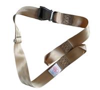 Cinturón de seguridad portátil de dos puntos, triciclo eléctrico, ambulancia, camilla, silla de ruedas, cama de hospital, seguridad para discapacitados, sin scew (beige, hebilla de avión)