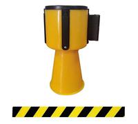 cinturón de seguridad retráctil, Barrera retráctil Cono de tráfico Cinta precaución peligrosa Estilo, 2/3/5 metros, for áreas bloqueo y peatonales(3 meters(9.8FT))