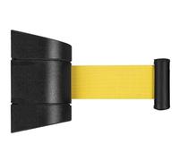 Cinturón de seguridad retráctil de 10 m, cuerda de control de multitudes montado en la pared para hoteles, parques y parques infantiles, cinturón de seguridad retráctil amarillo, versátil y fácil de