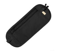 Cinturón de seguridad transpirable con bolsillo oculto para pasaporte y dinero, ideal para correr festivales y aventuras de camping (negro)
