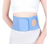 Cinturón de Soporte de Estoma para Hombres o Mujeres, 12 Cm de Ancho, Cinturón de Ostomía Ajustable, 4 Tamaños de Orificios, Previene la Hernia Paraestomal