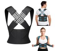 Cinturón de soporte lumbar ajustable, corrector de postura, entrenador de postura para mujeres y hombres, soporte de espalda completo para la columna vertebral y el hombro, ofrece alivio del dolor en