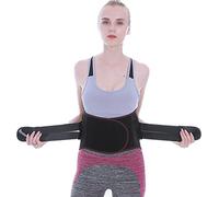 Cinturón De Soporte Para Espalda Con Correas Soporte Ajustables Dobles, Soporte Para Espalda Para Hombres Y Mujeres, Alivio Dolor Lumbar, Para Ciática, Hernia Disco support ( Color : Black , Size : XX