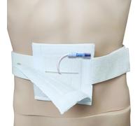Cinturón de soporte para tubo Y, tubo de alimentación para diálisis peritoneal, almohadillas para tubos de diálisis abdominal de gastrostomía cómodas y de ocultación para hombres y mujeres,Length 95cm