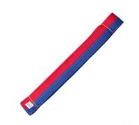 Cinturón de taekwondo para karate y judo de 280 cm de longitud para jóvenes y adultos, fabricado en poliéster con doble costura de precisión y relleno de fieltro, color azul y rojo