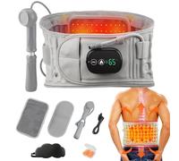 Cinturón De Terapia De Espalda 3 En 1, Con Descompresión, Calor Y Masaje Vibratorio. Diseño Ergonómico, Ajustable Y Transpirable Para Un Alivio Eficaz Del Dolor En Cualquier Momento