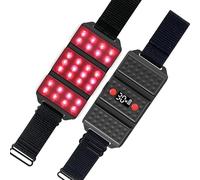 Cinturón de terapia de luz roja, luz infrarroja cercana LED de 660 nm y 850 nm para recuperación muscular, alivio del dolor, envoltura portátil, inflamación, salud articular y movilidad, portátil y