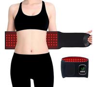Cinturón de terapia de luz roja para aliviar el dolor, 660 nm y 850 nm para terapia de luz infrarroja cercana para perros, espalda, hombro, cintura, músculo, inalámbrico y temporizador ajustable